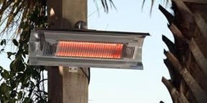 Picture of an outside heater. What a waste of energy